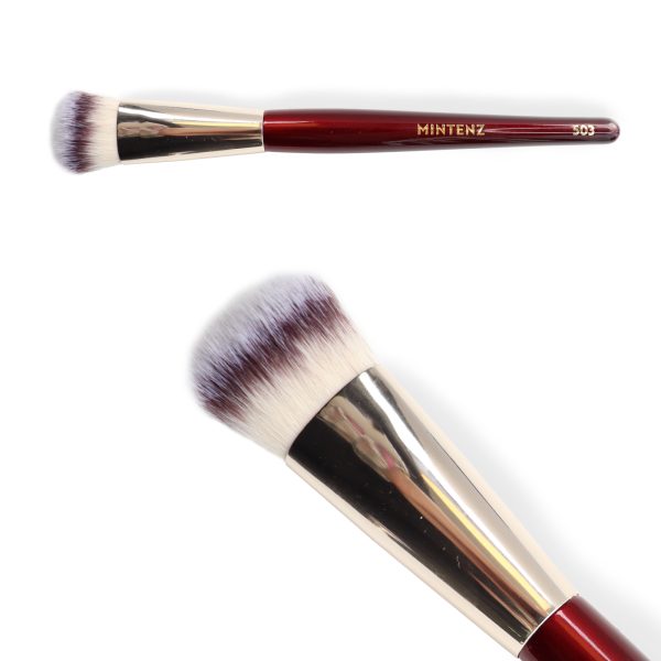 Burgundy Red Medium Flat Angled Brush(503)
