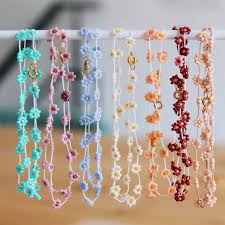 Bazou Daisy flower kettinkje – Blue