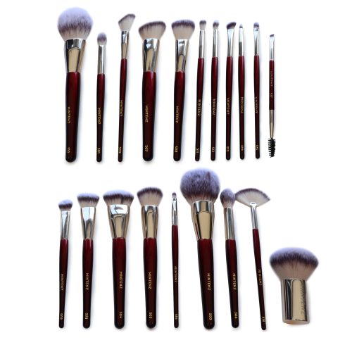 Burgundy Red Brushset C met kwasten box